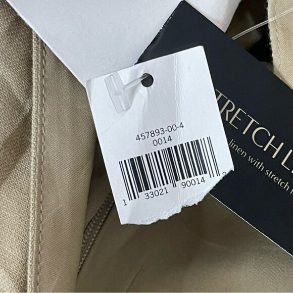 NWT Banana Republic Tan Linen Romper Short Safari Style Stretch V-Neck Size 14 - Picture 14 of 14